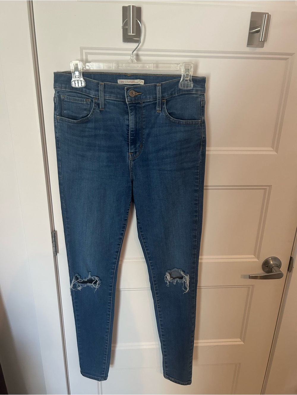 Levi's Distressed Mid-Blue Skinny Jeans